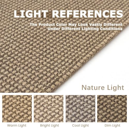 KOZYFLY Boho Runners for Hallways 2x10 ft Washable Kitchen Runner Non Slip Rubber Backed Hallway Rugs Cotton Entryway Runner Rug Floor Carpet for Indoor Hall, Backdoor, Kitchen, Tan/Orange/Brown