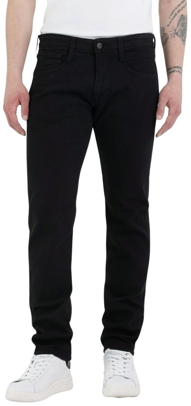 Replay Men's Anbass Slim-Fit Jeans - Black - 30L