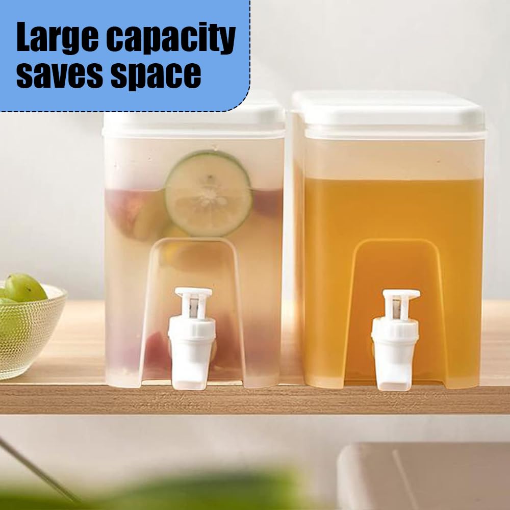 Hpory Distributeur De Boissons Avec Robinet, 3L Réfrigérateur Distributeur De Boissons Avec