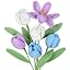 White Purple Blue