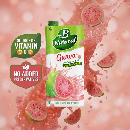 Image of B Natural Guava Juice, Vit C & E, 1 litre (Pack of 3)