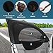 2PCS Double Mesh Car Window Shades for Baby,Upgrade Stretchable Car Window Covers for Privacy with Zipper,Breathable Front/Rear Cars Curtains for Camping/Traveling/Resting (Front Window/2PCS)