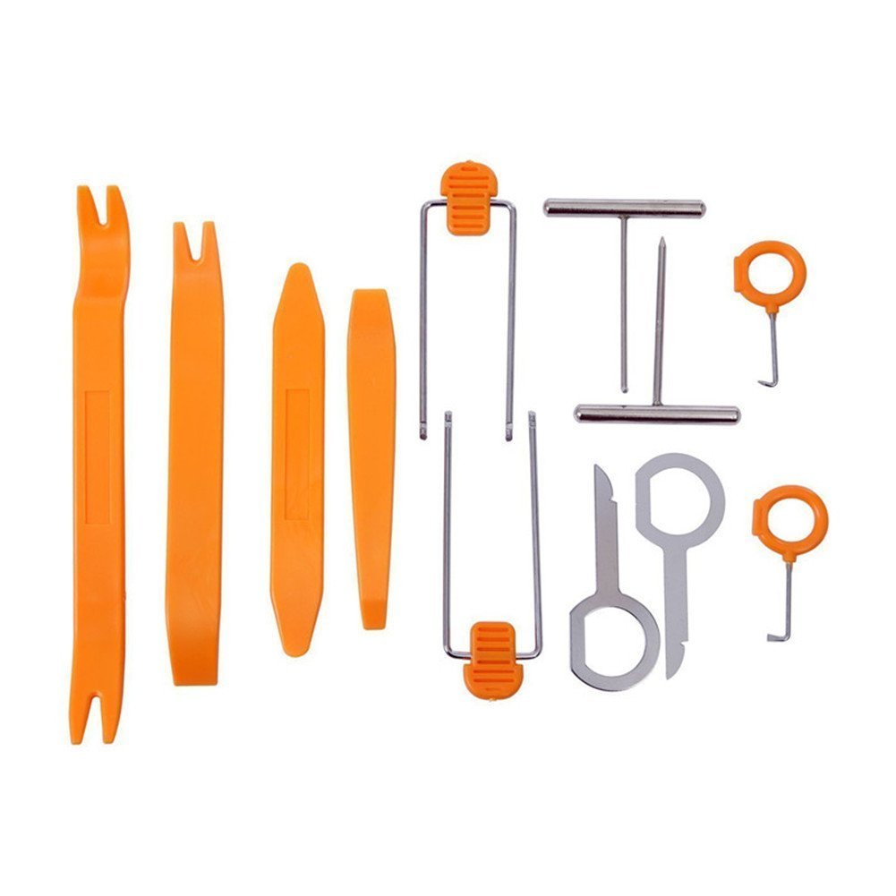 Bevestiging Clip Remover Trim Remover Reparatie Tool, Auto Trim Bekleding Verwijdering Tool voor Auto Audio Radio Deur Dash Panel Installer Open Pry Tool 225mm Standaard Gevormde Plastic Producten