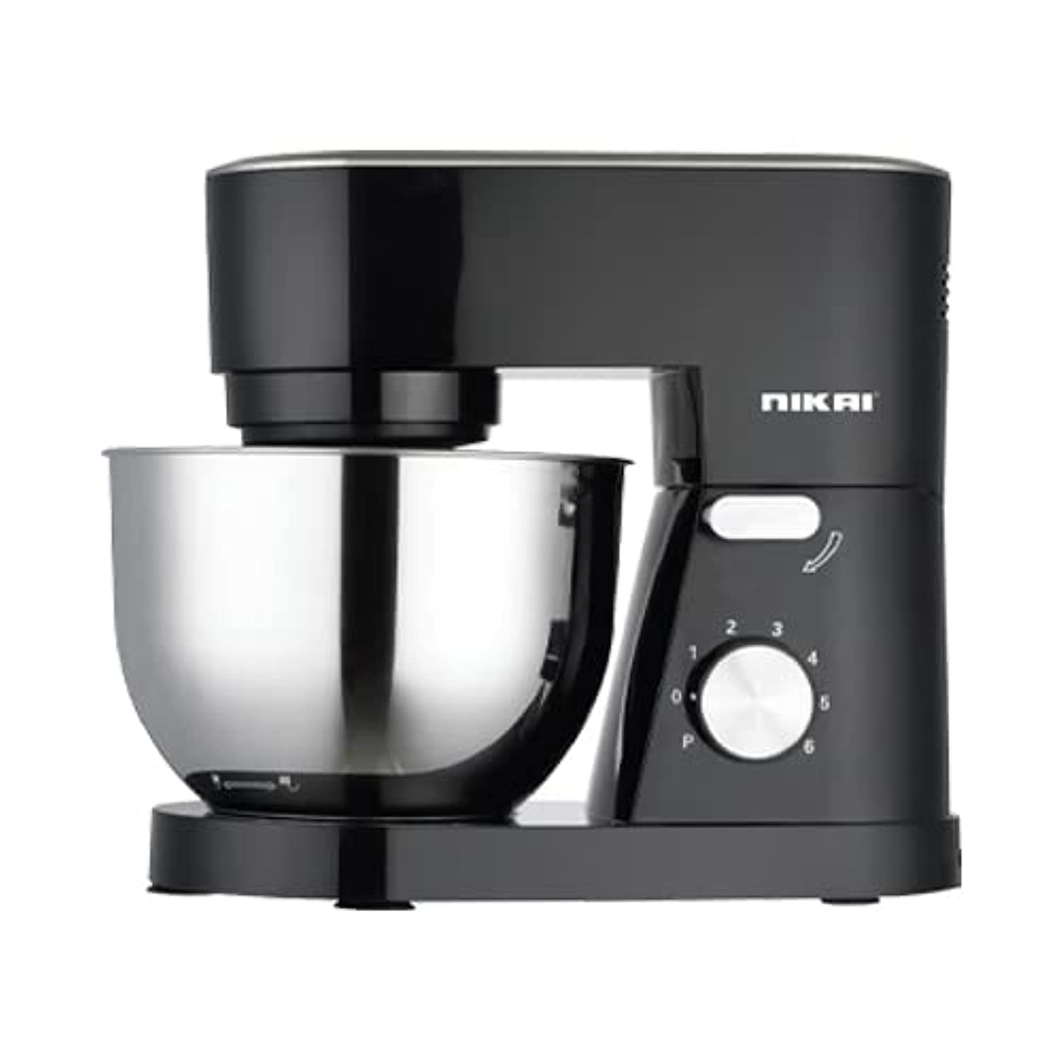 Nikai Stand Mixer & Kitchen Machine - 4.2L St Steel Bowl, 600W Power, Continuous Speeds, Splash-Proof Lid, Die Cast Aluminium Hooks, Dual Speeds, and Stainless-Steel Whisk - NSM450A -2 Years Warranty