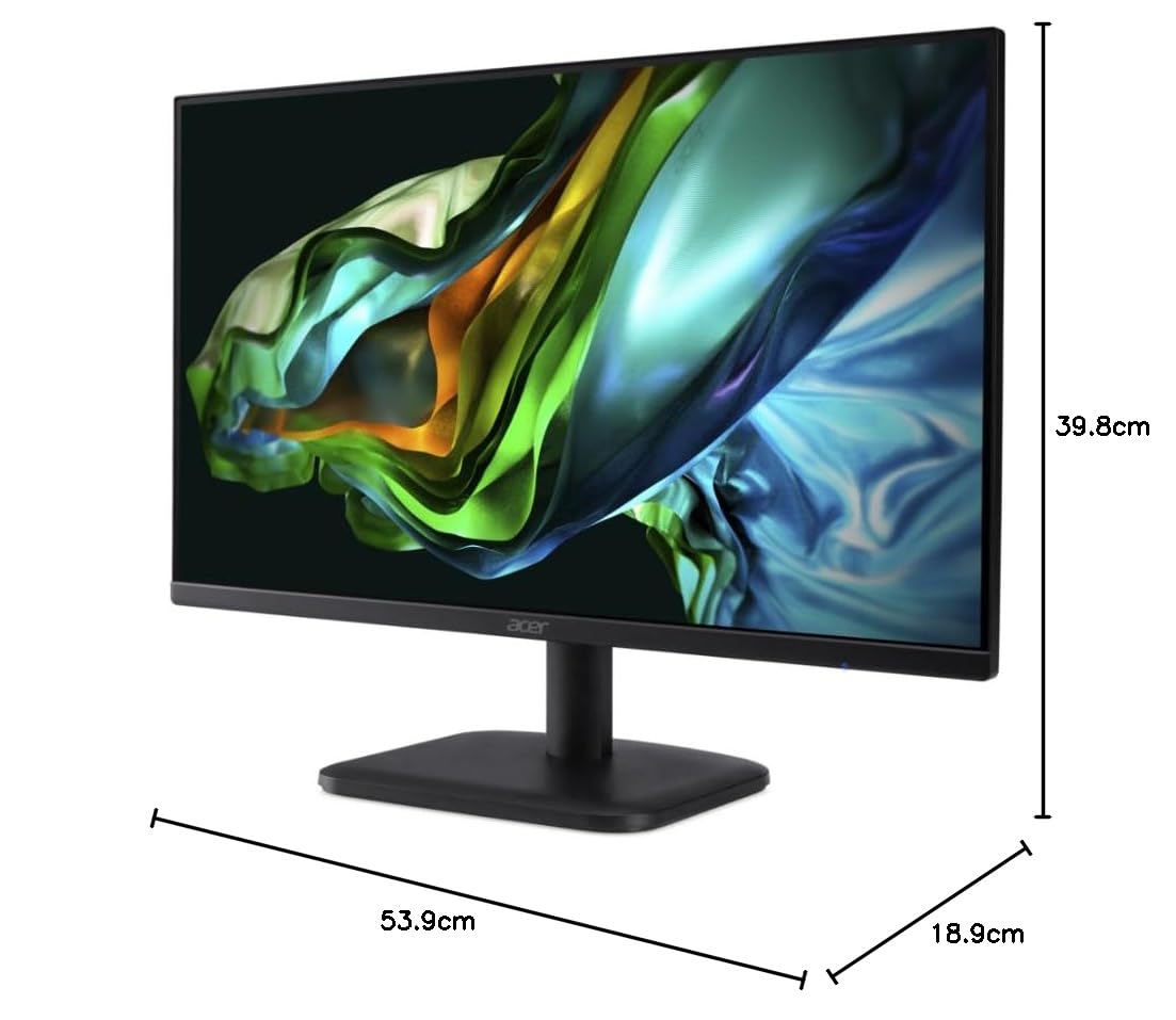 MONITOR ACER EK1 series - EK241Y Ebi Preto LED IPS 23.8” FHD 1920