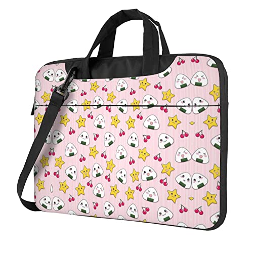 Sacoche à bandoulière 15,6" pour ordinateur portable et tablette Motif Jolie boule de riz