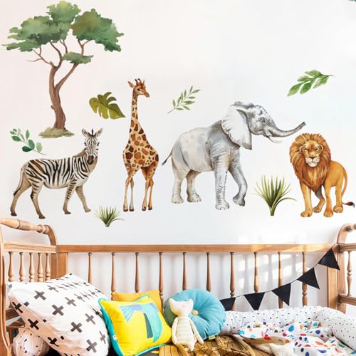 Vinilo decorativo infantil animales safari 24 x 36 pulgadas miniatura 2