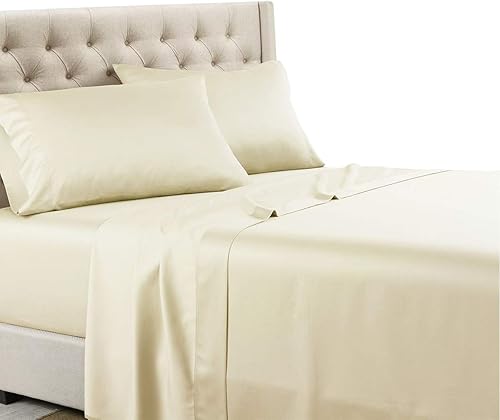 Miniatura 4 de Royal Tradition Juego de sábanas de 600 hilos, 100% algodón, bolsillo súper profundo de 22 pulgadas, tamaño California King, color blanco