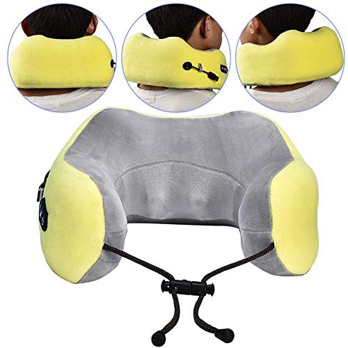 Preisvergleich Produktbild U-förmiges Massagekissen, intelligentes Nackenmassagegerät mit USB-Aufladung, elektrisches Massagekissen zum Schlafen auf Reisen, Gerät zur Massage von Muskelschmerzen, Nackenschulter zervikaler