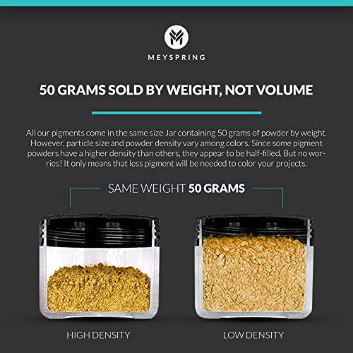 Meyspring Royal Gold Mica Powder For Epoxy Resin - Kintsugi Gold - Epoxy Resin Pigment - Great Resin Color For Kintsugi Repair Kit And Metallic Epoxy - Resin Art Supplies - Cosmetic Grade Mica Powder #TOP6