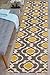 Rugshop Moroccan Trellis Contemporary Perfect for high Traffic Areas of Your Living Room,Bedroom,Home Office,Kitchen Runner Rug Gray/Yellow 2' x 7'2