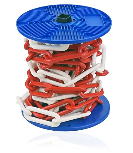 Dörner & Helmer Catena di plastica 6 m | Ø 10 mm rosso/bianco blocco parcheggio catena in plastica (6 m/10 mm)
