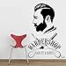 Produktbild 42x61 cm wandaufkleber für schlafzimmer, barbershop friseur schaufenster friseur logo friseursalon hair cut home office kunstwerk abziehbilder diy poster bild aufkleber aufkleber
