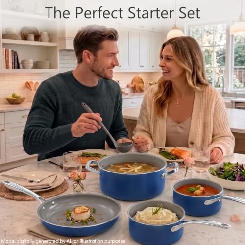 Nonstick Ceramic Pots and Pans Set - image 4