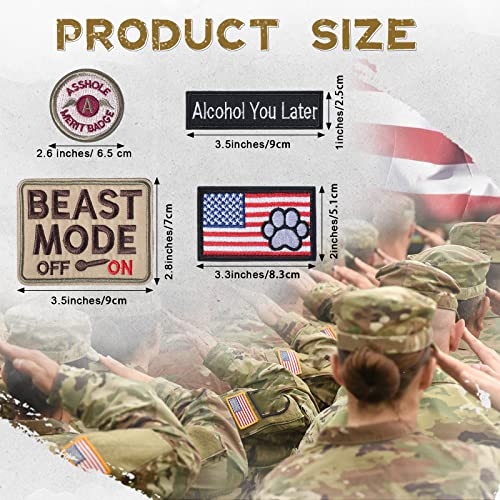 Tigeen 50 Pcs Random Funny Tactical Military Patches Set Tactical Flag Patch Bundle Army Patch Loop And Hook Patches Full Embroidered Appliques For Caps Tactical Vest Jackets Bags Backpacks #TOP1