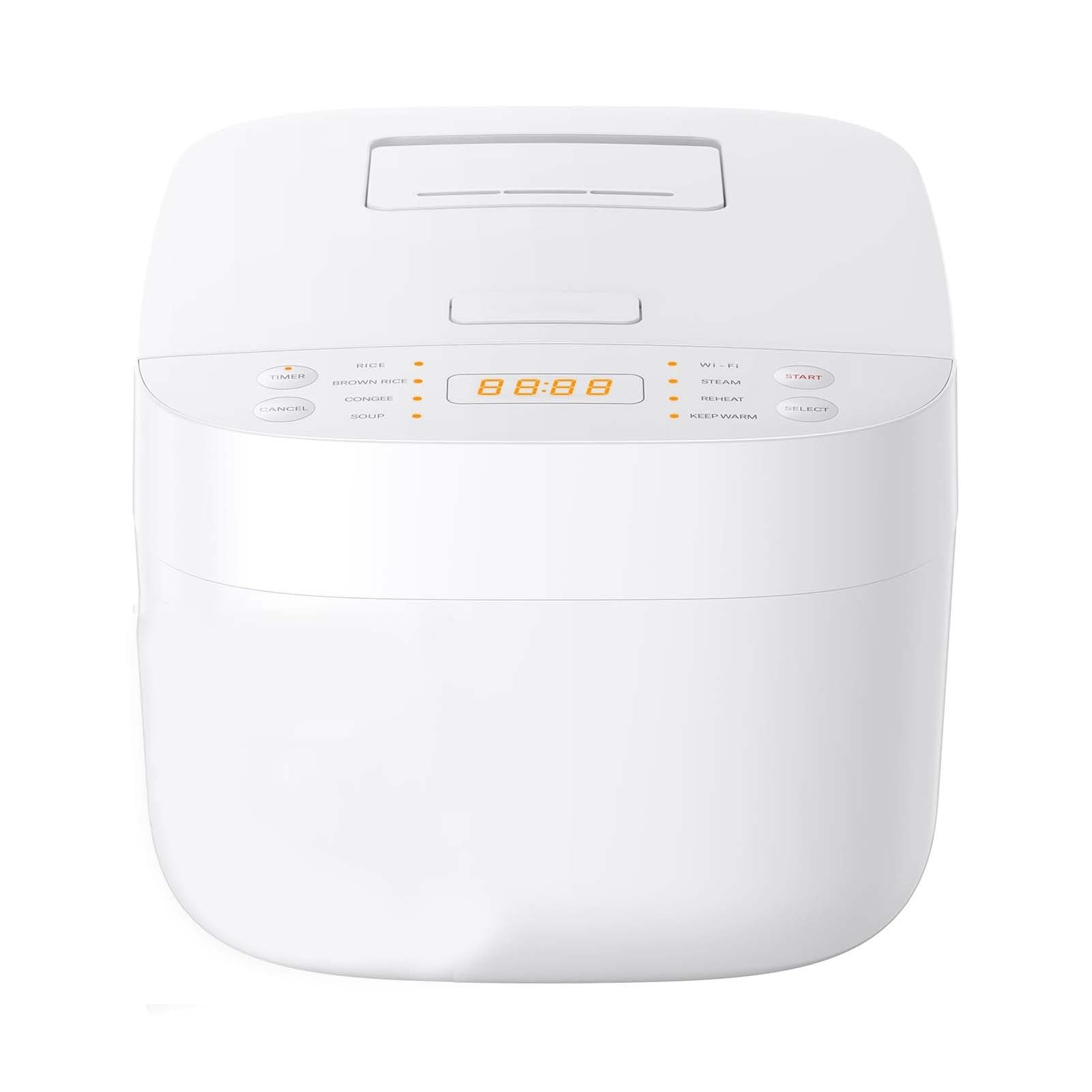 THEGA Cuociriso, Cuociriso Smart Multifunzionale con Vaporiera da 3L per 2-6 Persone, Cuociriso Multifunzione 8-in-1 con Controllo Intelligente Tramite App