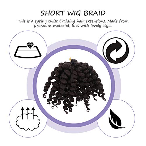 PIXNOR 4 Pcs Preto Havana Torção Crochê Cabelo Mambo Tranças Cabelo Jumbo Senegalês Torção Trança Si