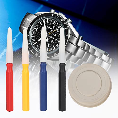 4 Oilers Plastic Watch Repair Kit, Watch Repair Tool Kit 4 Different Size Oiler Pen Needle With 1 Oil Cup For Watchmaker Watches Clocks Repair(Oil dish set)