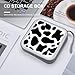 zxxpensy Black And White Cow Print CD Case DVD Storage Case Portable for Car Home Travel