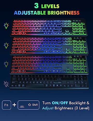 Trueque Wireless Keyboard And Mouse Combo - Rgb Backlit thumb #1