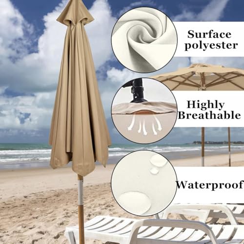 Toile de rechange pour parasol déchiré : bâche étanche de remplacement extérieur - 4