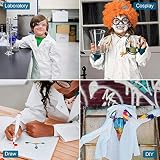 Białe płaszcze laboratoryjne, płaszcz medyczny dla dzieci, Waflyer, unisex, bawełna, poliester, naukowca, przebranie, lekarz, odzież robocza, studenci, jednolity płaszcz spożywczy, płaszcz laboratoryjny, chłopcy i dziewczęta, fantazyjne kostiumy, M