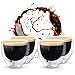 Produktbild Glasich® Espressotassen Set (4 x 80 ml) - Espressogläser doppelwandig 80ml - Espresso Gläser 4er Set - doppelwandige Kaffeegläser Latte Macchiato- spülmaschinenfestes Espressotassen Glas Tasse