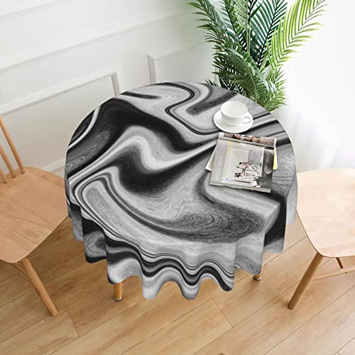 Marble Tablecloth Round Tablecloth 60 Inch Washable Table Covers Modern Tablecloth Home Parties Holiday Dinner Party Dining Room Kitchen Decor Table Cloths For Round Tables #TOP3
