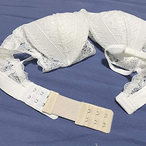 Sukmazz Bra Strap Extenders, Women Elastic Extensions Bra Extender Set 3 Rows X 2 Hooks, 6 Piece,Skin,White,Black #TOP6