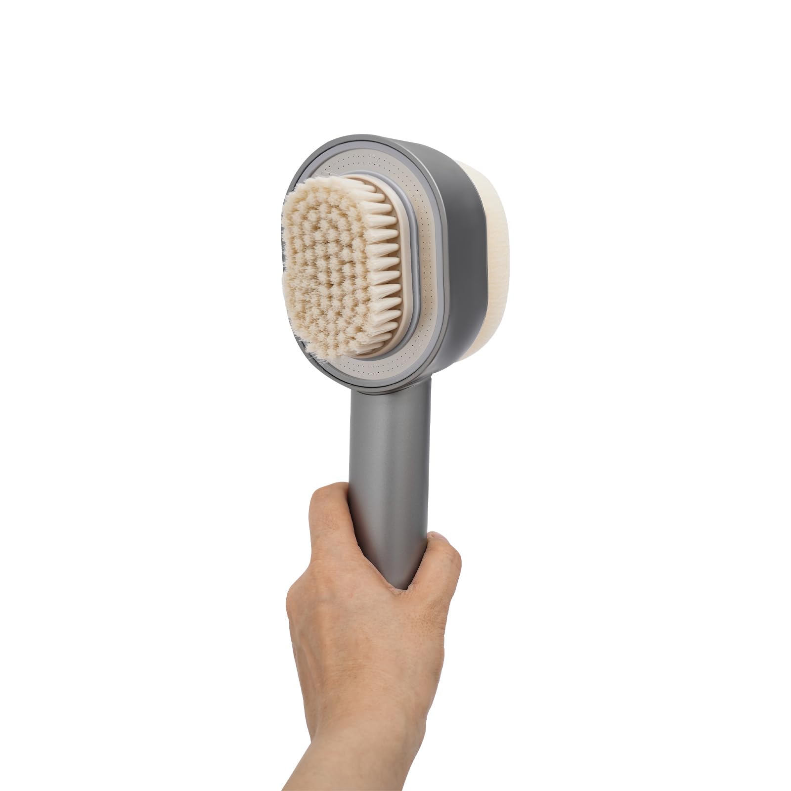 Alcachofa de ducha con filtro de carbón activo, ducha de mano contra la cal | Juego de ducha con cabezal de cepillo y 200 microboquillas G1/2