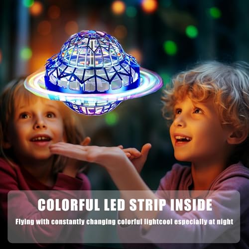 YKHSUAOU Fliegender Ball für Kinder, Flying Ball, Drohne Hover Orb Balls, Boomerang Balls UFO Fliegender Spielzeug Geschenk für Kinder Erwachsene ab 6 8 10 12 Jungen Mädchen Indoor & Outdoor Spielzeug