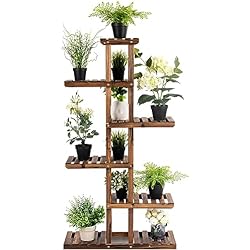 Macetas En Escaleras Interiores COSTWAY Estanteria para Plantas de Madera de 6 Niveles, Soporte Plantas Interior, Soporte Macetas, Eestantería para Flores Estante Decorativa de Escalera de Macetas para Jardín Exterior