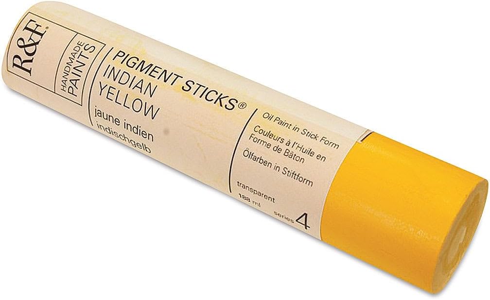 R&F Handmade Paints - Professional Oil Pigment Stick, Indian Yellow, 188 ml