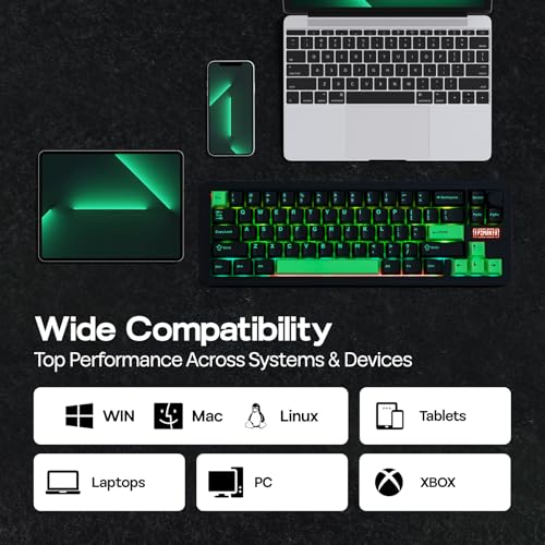 Image of EPOMAKER Galaxy68 QMK /VIA Wireless Mechanical Keyboard, Anodized Aluminum, TOP /Gasket, 6000mAh, RGB Side /Backlight, 65% Gaming Keyboard with Hot-Swap Creamy Switch (Black, Marble White Switch)