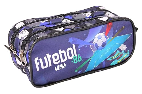 L S BOLSAS E MOCHILAS Estojo Infantil Duplo LS Futebol 86 - EE2153