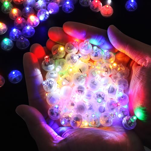 100 Stück LED-Ballons Lichter, Mini Bunt Ballonlichter, Runde LED Ballons,...