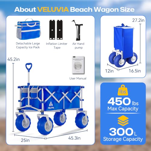 VELUVIA Beach Wagon Balloon Wheels