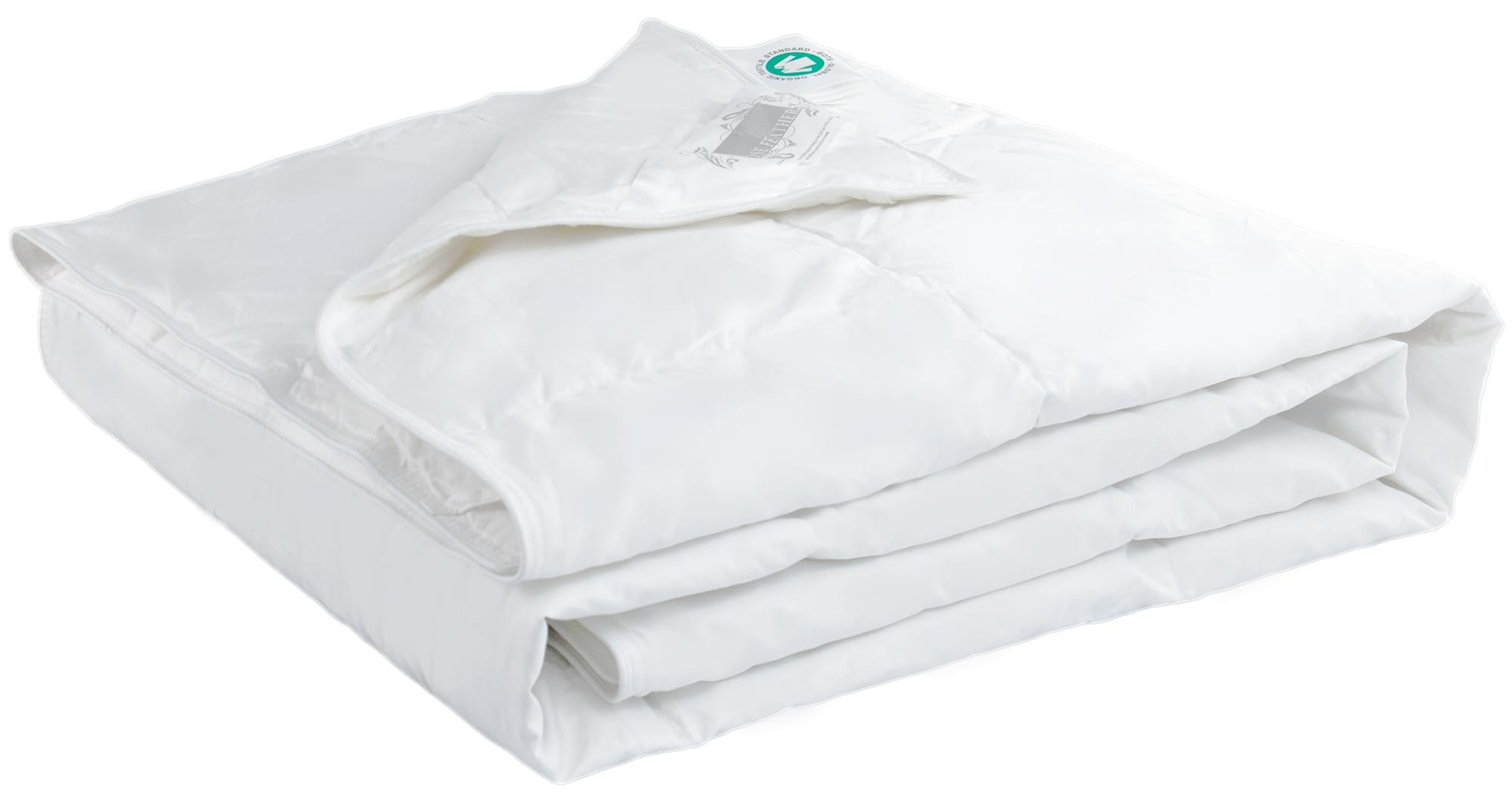 Edredón multifuncional de plumón de ganso para niños pequeños, de viaje, para cuna, 100 % algodón orgánico y lavable, unisex, para todas las estaciones, color blanco, 41 x 48 pulgadas