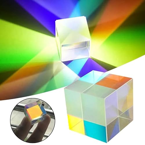 Prismas e caleidoscópios 12,7 mm, seis lados, combinação de luz brilhante, cubo prisma, experiência