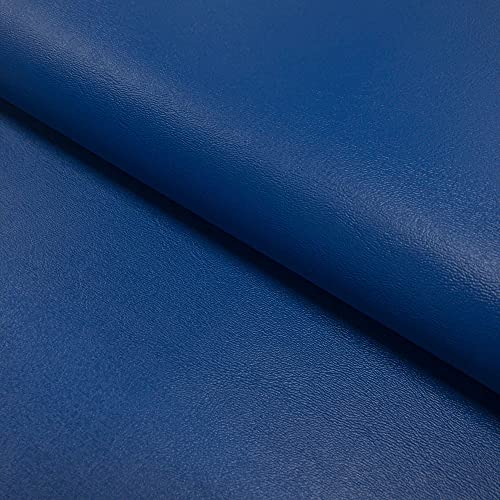 Simili cuir bleu marine uni 1m x 150cm tissu imitation pour couture et ameublement