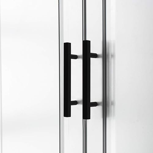 Miniatura 6 de Probrico Manijas de gabinete (paquete de 20) negras de 4 pulgadas (4.016 in) con agujero central, barra cuadrada en T, manijas de gabinete de