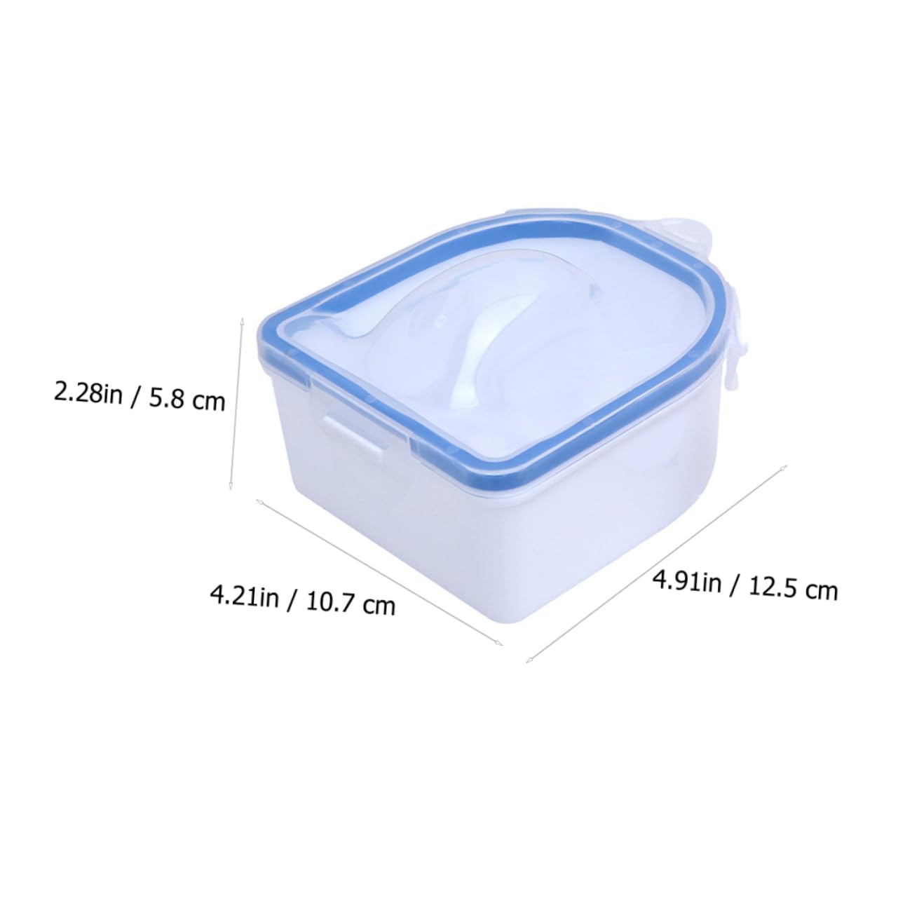 MUSISALY Nail Soak Bowl Set of 2 Softening Nail Polish Remover Nail Art Tool Pp Material Skin-friendly for Salon or Home Use