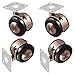 LYBC Ø50mm Set di 4 Rotelle Girevoli con Freno,Ruote per Sedie Ufficio,Caricare 120kg,Durevole/Sicurezza,per Mobili,Stand per Piante,2pollice
