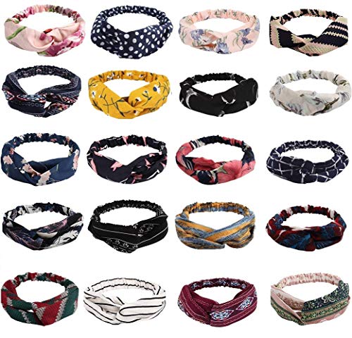 20PCS Boho Headbands for Women Head Bands Women Hair Fashion Headbands for Womens Headbands Fashion Hair Bands for Women's Hair Hairbands for Women Wide Headbands for Women Head Bands for Women's Hair