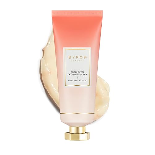 BYROE Golden Carrot Relief Mask | Mascarilla facial durante la noche con colágeno vegano | Hidrata intensamente, ilumina y calma la piel reactiva |