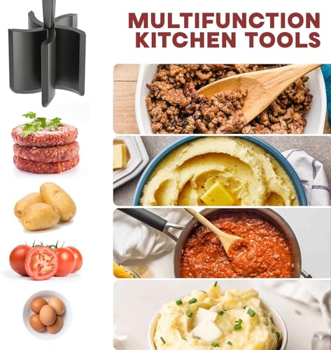 Meat Chopper for Hamburger, Premium Heat Resistant Masher and Smasher for Ground Beef, Gro - image 4