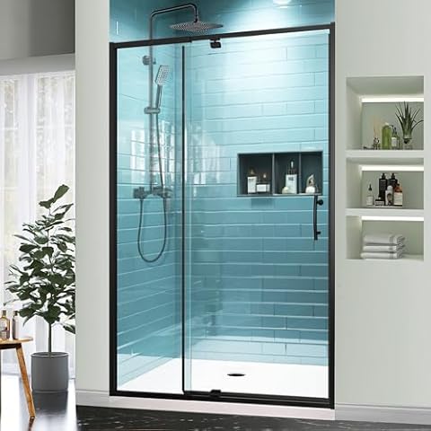 GroGro Pivot Swing Glass Shower Door Cover