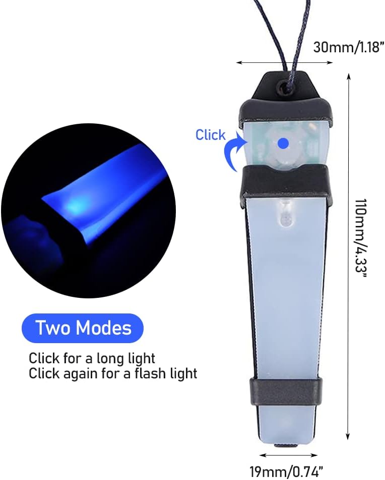 Personal Identification Marker Red Light FMA Helmet Flashing Signal Light for Hiking Boat Cycling (Blue)