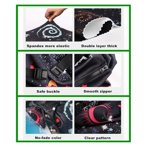 Thick Elastic Cartoon Luggage Protective Cover Zipper Suit for 18-32 Inch Bag Suitcase Covers Trolley Cover Travel Accessories for Luggage, Travelling(Small cat,L 25-28 inch) 6