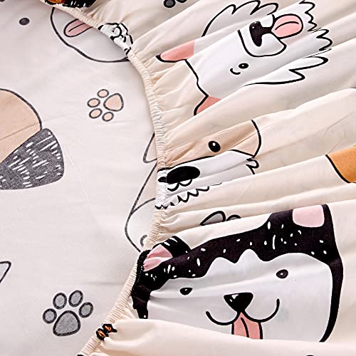 Kwlover 001 2Pcs Cute Soft Bed Fitted Sheet And Pillowcase Set,Doggy Printed Sheets thumb #2